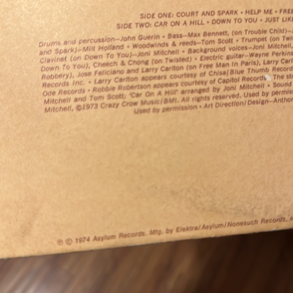 Joni Mitchell Vintage Vinyl Record, Court and Spark - Picture 4 of 6